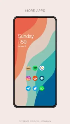 OxygenOS 12 round - icon pack android App screenshot 3